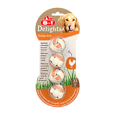 8IN1 Delights Balls Köpek Ödül Kemiği Tavuklu XS - 36GR
