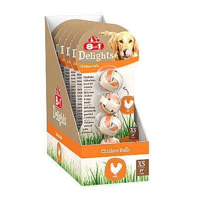 8IN1 Delights Balls Köpek Ödül Kemiği Tavuklu XS - 36GR (1)