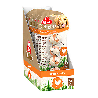 8IN1 Delights Balls Köpek Ödül Kemiği Tavuklu XS - 36GR - 3