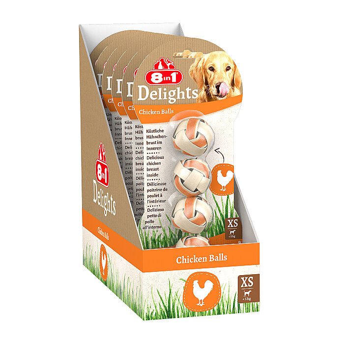 8IN1 Delights Balls Köpek Ödül Kemiği Tavuklu XS - 36GR - 3