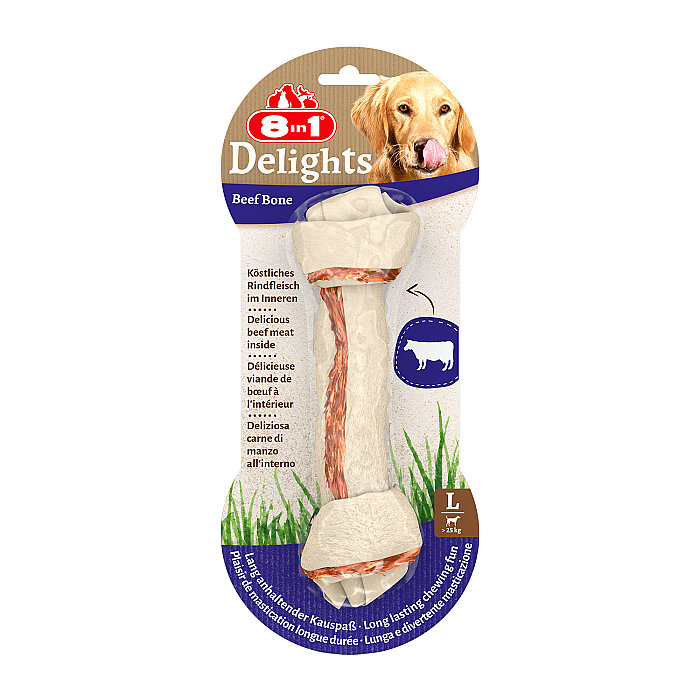 8IN1 Delights Bone Köpek Ödül Kemiği Sığır Etli L - 85GR - 1