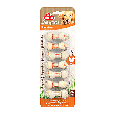 8IN1 Delights Bones Köpek Ödül Kemiği Tavuklu XS - 84GR