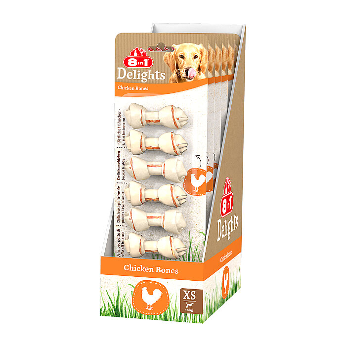 8IN1 Delights Bones Köpek Ödül Kemiği Tavuklu XS - 84GR - 3