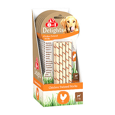 8IN1 Delights Burgu Çubuk Köpek Ödül Kemiği Tavuklu - 55GR - 2