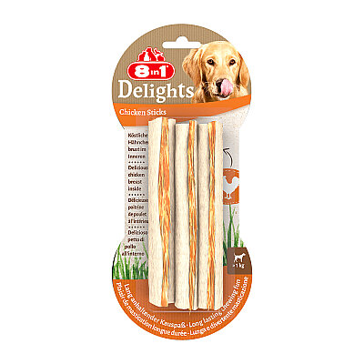 8IN1 Delights Çubuk Köpek Ödül Kemiği Tavuklu - 75GR