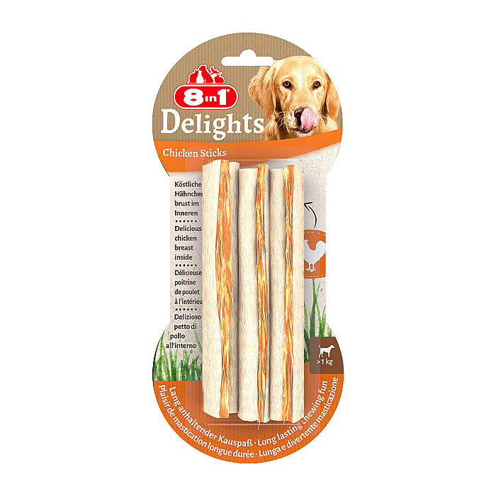 8IN1 Delights Çubuk Köpek Ödül Kemiği Tavuklu - 75GR - 1