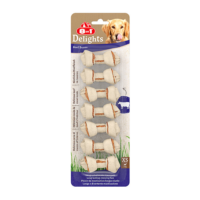 8IN1 Delights Köpek Ödül Kemiği Sığır Etli XS - 84GR - 1