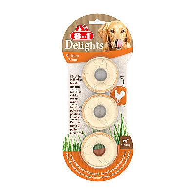 8IN1 Delights Rings Köpek Ödül Kemiği Tavuklu - 119GR