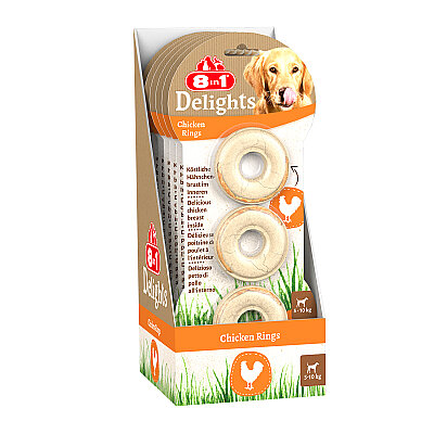 8IN1 Delights Rings Köpek Ödül Kemiği Tavuklu - 119GR (1)