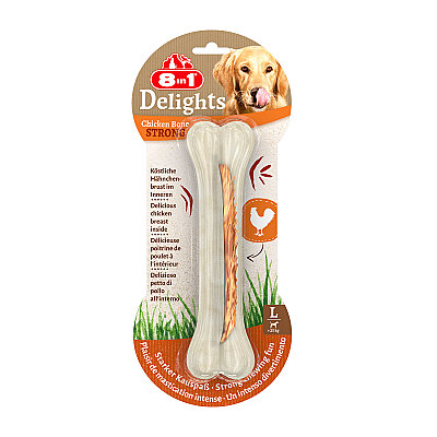 8IN1 Delights Strong Köpek Ödül Kemiği Tavuklu L - 130GR - 1