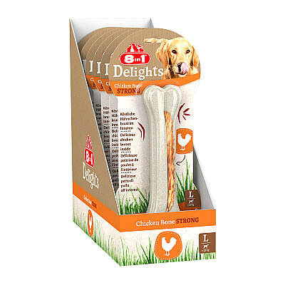 8IN1 Delights Strong Köpek Ödül Kemiği Tavuklu L - 130GR - 2