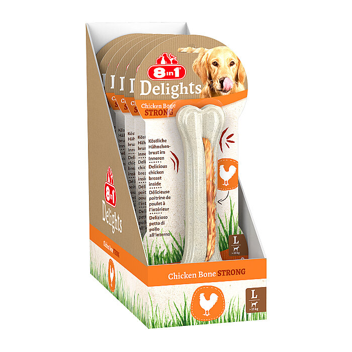 8IN1 Delights Strong Köpek Ödül Kemiği Tavuklu L - 130GR - 2