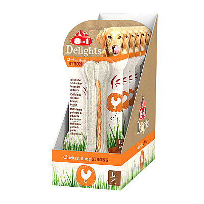 8IN1 Delights Strong Köpek Ödül Kemiği Tavuklu L - 130GR - 3