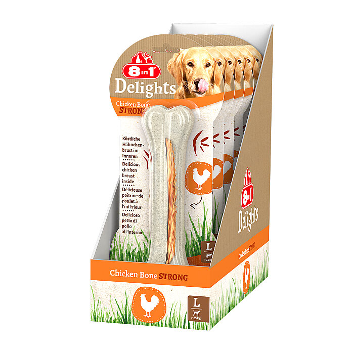 8IN1 Delights Strong Köpek Ödül Kemiği Tavuklu L - 130GR - 3