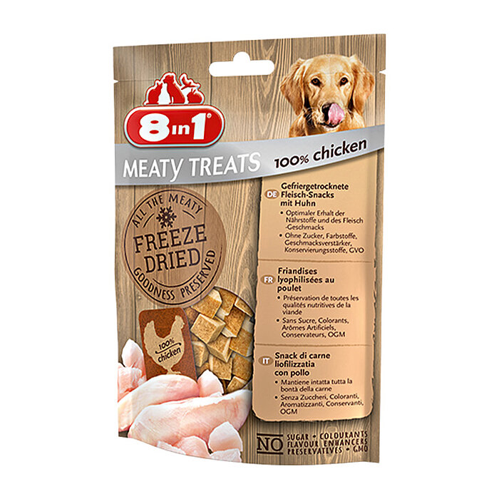 8IN1 Meaty Treats Freeze Dried Köpek Ödül Maması - Tavuklu - 50GR - 1