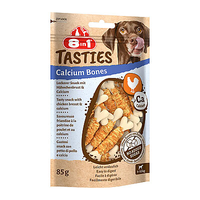 8IN1 Tasties Calcium Bones Köpek Ödül Maması - Tavuklu & Kalsiyumlu - 85GR