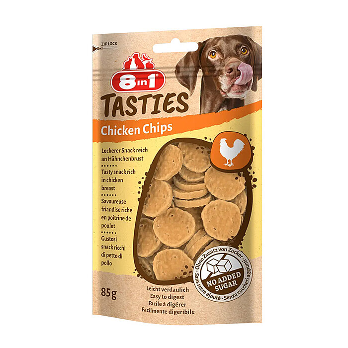 8IN1 Tasties Chicken Chips Köpek Ödül Maması - Tavuklu - 85GR - 1