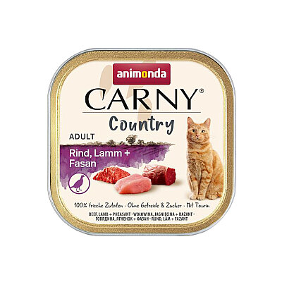 ANIMONDA - Animonda Carny Country Sığırlı Kuzulu ve Sülünlü Yetişkin Kedi Konservesi 100g
