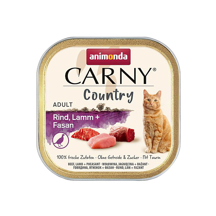 Animonda Carny Country Sığırlı Kuzulu ve Sülünlü Yetişkin Kedi Konservesi 100g