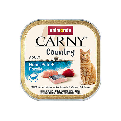 ANIMONDA - Animonda Carny Country Tavuklu Hindili ve Alabalıklı Yetişkin Kedi Konservesi 100g