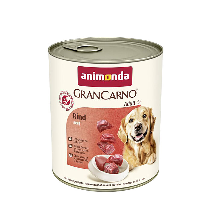 Animonda GranCarno Ispanaklı Somonlu Yetişkin Köpek Konservesi 400g - 1