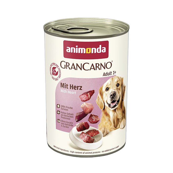 Animonda GranCarno Yürekli Yetişkin Köpek Konservesi 400g - 1