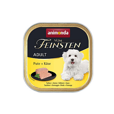 Animonda Vom Feinsten Hindili ve Peynirli Yetişkin Köpek Konservesi 150g