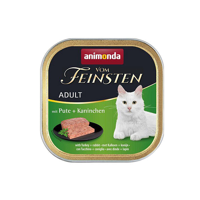 Animonda Vom Feinsten Hindili ve Tavşanlı Yetişkin Kedi Konservesi 100g - 1