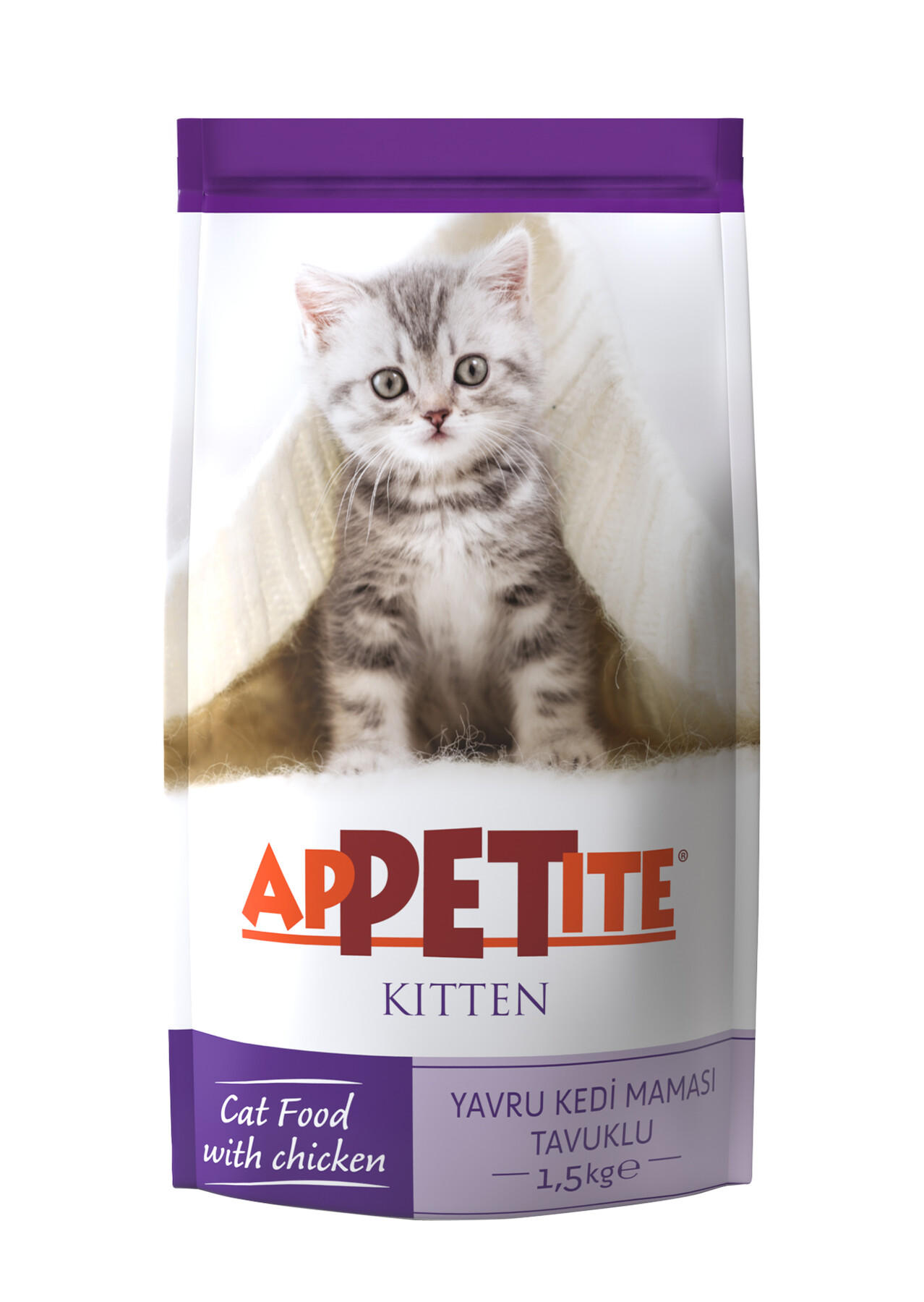 Appetite Yavru Kuru Kedi Maması (Kitten) Tavuk Etli 1,5KG Yavru