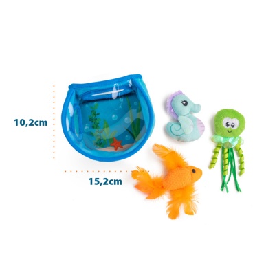 Catstages Hide & Seek Fish Bowl Catnipli Kedi Oyuncak Seti (1)