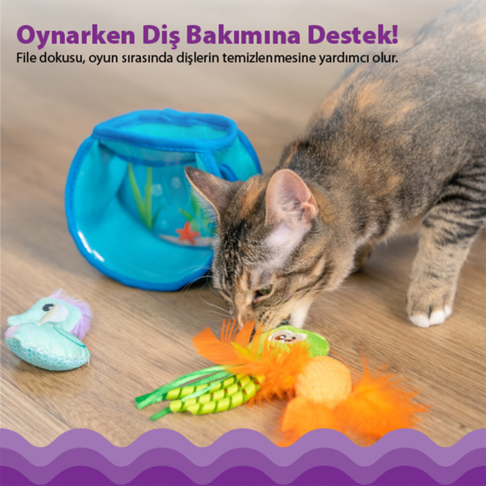 Catstages Hide & Seek Fish Bowl Catnipli Kedi Oyuncak Seti - 3