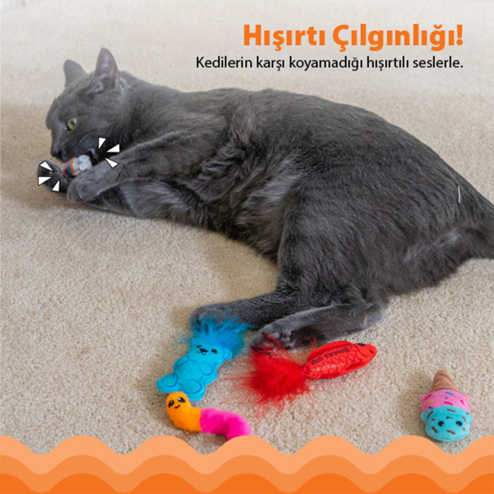 Catstages Kitty Sweet Treats Catnipli Kedi Oyuncak Seti 6'lı - 4