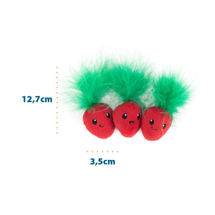 Catstages Strawbabies Catnipli Çilek Kedi Oyuncağı 3'lü - 4