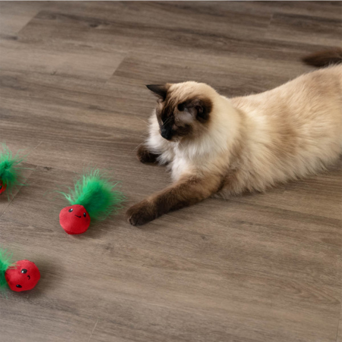 Catstages Strawbabies Catnipli Çilek Kedi Oyuncağı 3'lü - 6