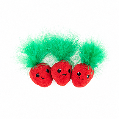 Catstages Strawbabies Catnipli Çilek Kedi Oyuncağı 3'lü