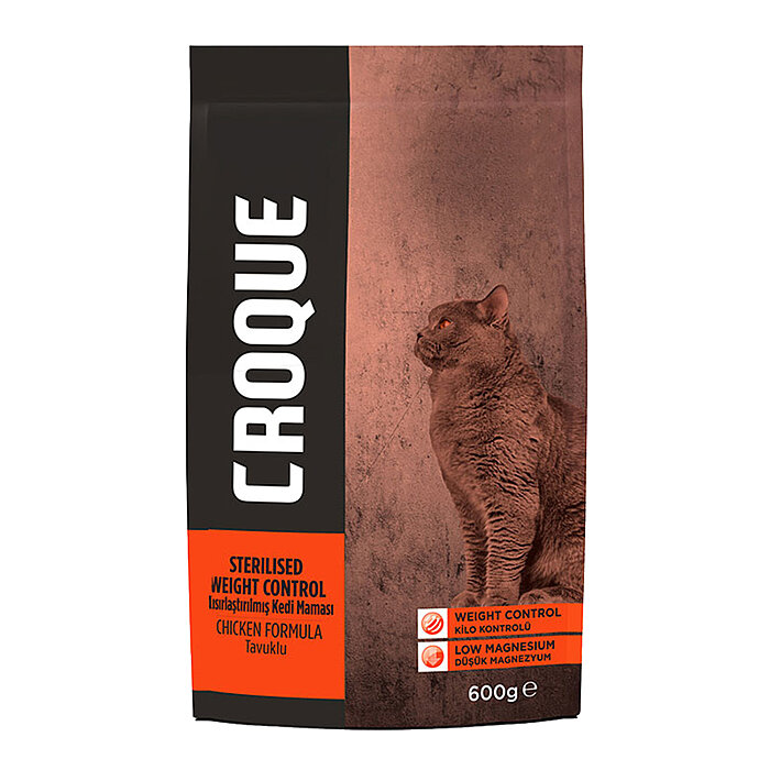 Croque Kısırlaştırılmış Kuru Kedi Maması (Sterilised) Tavuk Etli 600GR - 1