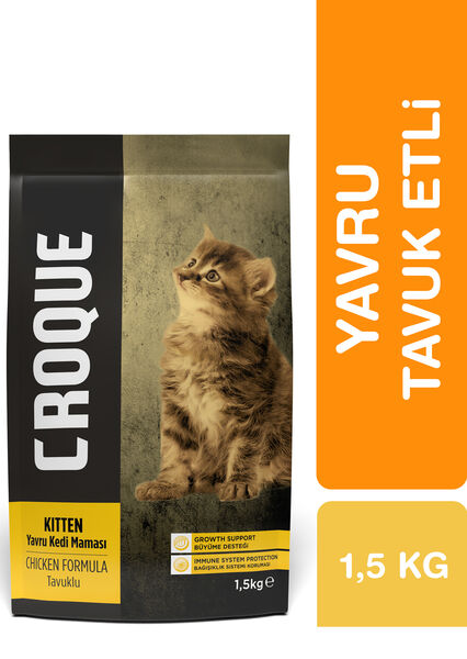 Croque Yavru Kuru Kedi Maması (Kitten) Tavuk Etli 1,5KG