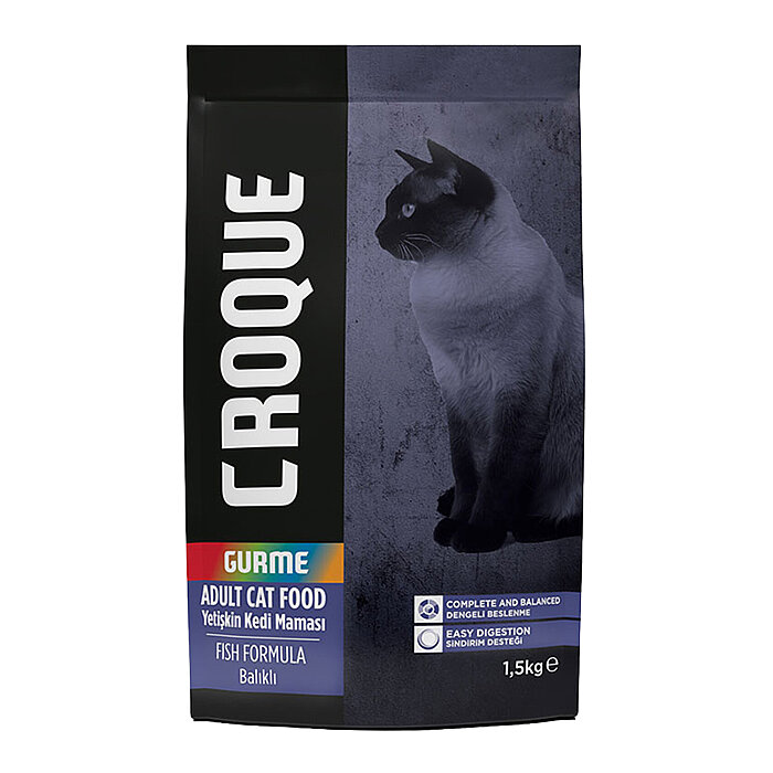 Croque Yetişkin Gurme Kuru Kedi Maması (Adult Cat) Balıklı 1,5KG - 1