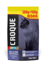 Croque Yetişkin Gurme Kuru Kedi Maması (Adult Cat) Balıklı 500+100GR - Thumbnail