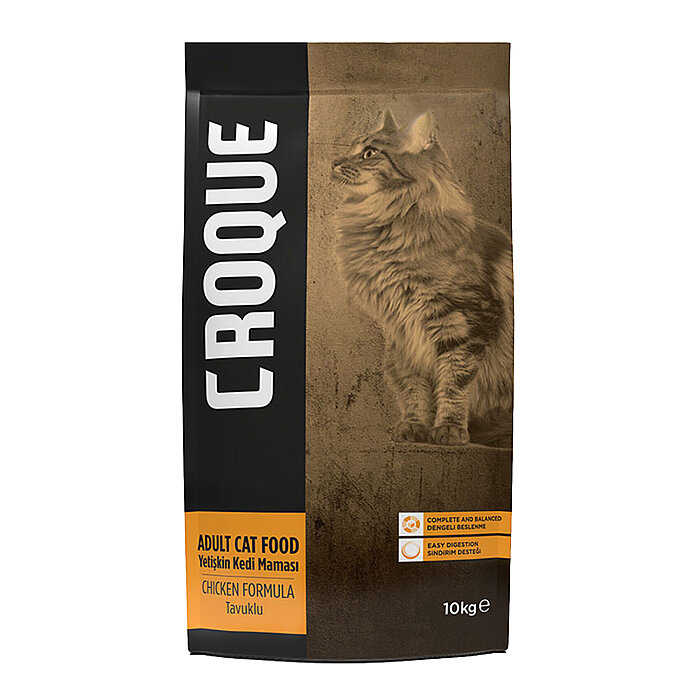 Croque Yetişkin Kuru Kedi Maması (Adult Cat) Tavuk Etli 10KG - 1