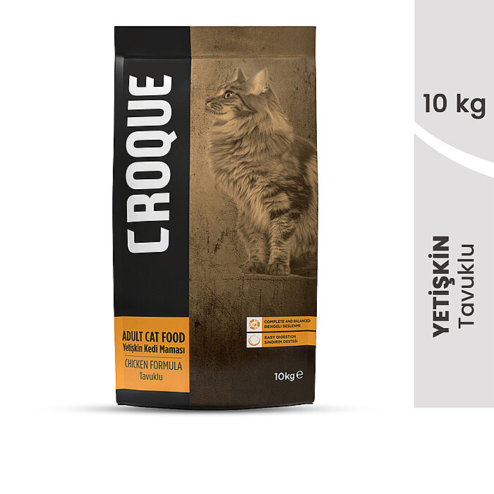 Croque Yetişkin Kuru Kedi Maması (Adult Cat) Tavuk Etli 10KG - 2