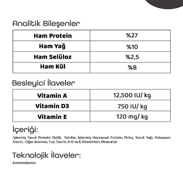 Croque Yetişkin Kuru Kedi Maması (Adult Cat) Tavuk Etli 15KG - 5