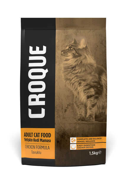 Croque Yetişkin Kuru Kedi Maması (Adult Cat) Tavuk Etli 1,5KG