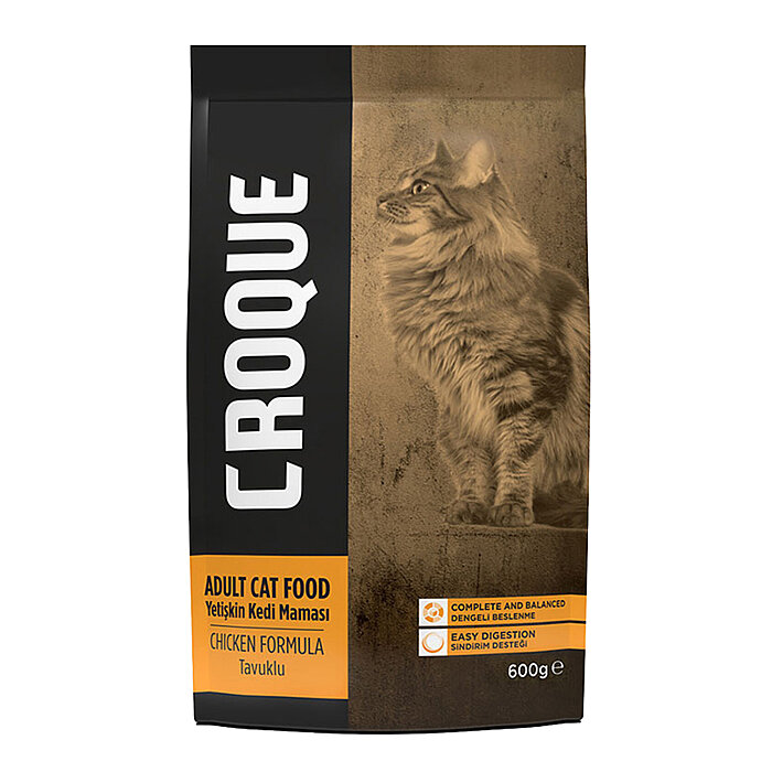 Croque Yetişkin Kuru Kedi Maması (Adult Cat) Tavuk Etli 600GR (27/10) - 1