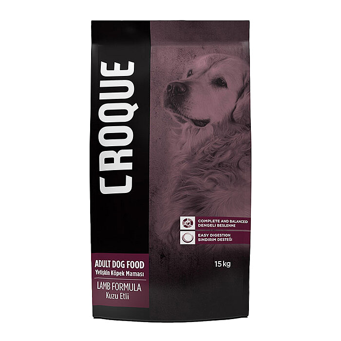 Croque Yetişkin Kuru Köpek Maması (Adult Dog) Kuzu Etli 15KG(18/08) - 1