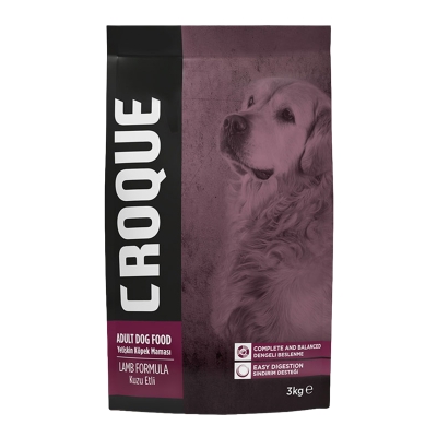 Croque Yetişkin Kuru Köpek Maması (Adult Dog) Kuzu Etli 3KG