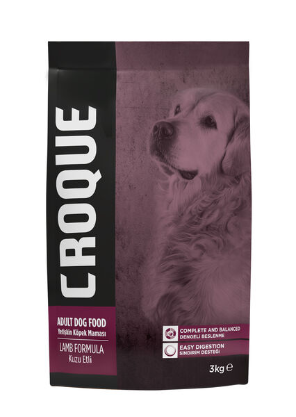 Croque Yetişkin Kuru Köpek Maması (Adult Dog) Kuzu Etli 3KG