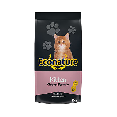 Econature Plus - Econature Plus Yavru Kuru Kedi Maması (Kitten) - Tavuk Etli - 13,5+1,5KG HEDİYE