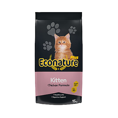 Econature Plus Yavru Kuru Kedi Maması (Kitten) - Tavuk Etli - 15 Kg