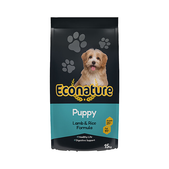 Econature Plus Yavru Kuru Köpek Maması (Puppy) - Kuzu Etli - 13+2 kg Hediye